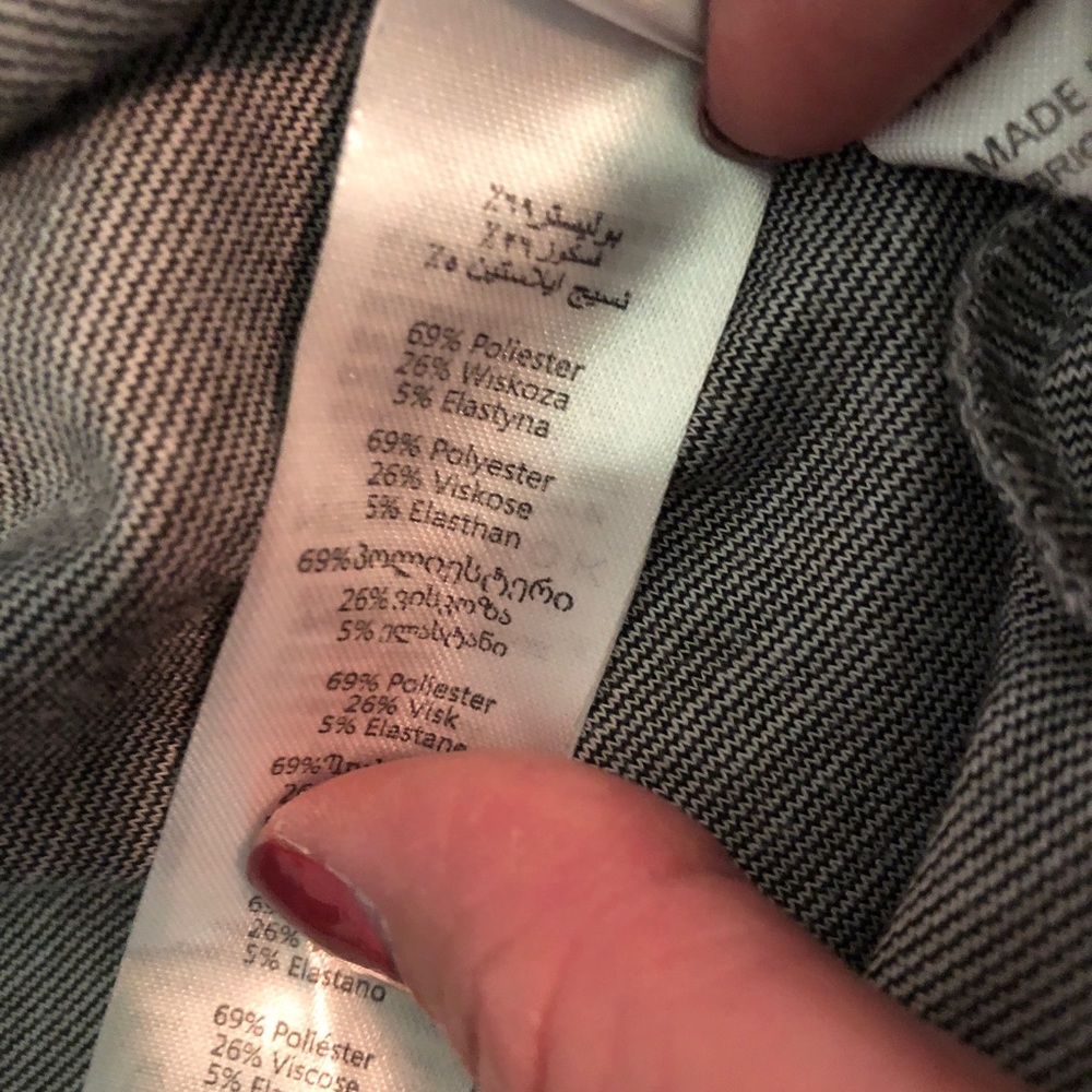 Gray Shift Dress with Rounded Hem - Picture 5 of 6